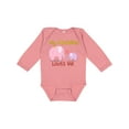 thumbnail image 1 of Inktastic My Grandma Loves Me Boys or Girls Long Sleeve Baby Bodysuit, 1 of 5