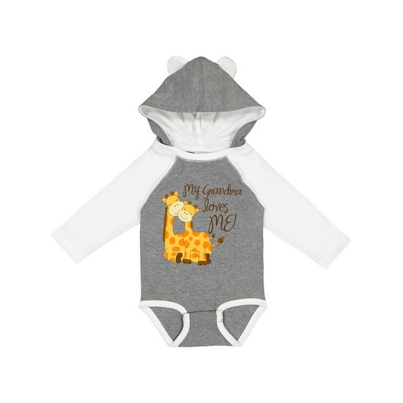 Inktastic My Grandma Loves Me Boys or Girls Long Sleeve Baby Bodysuit