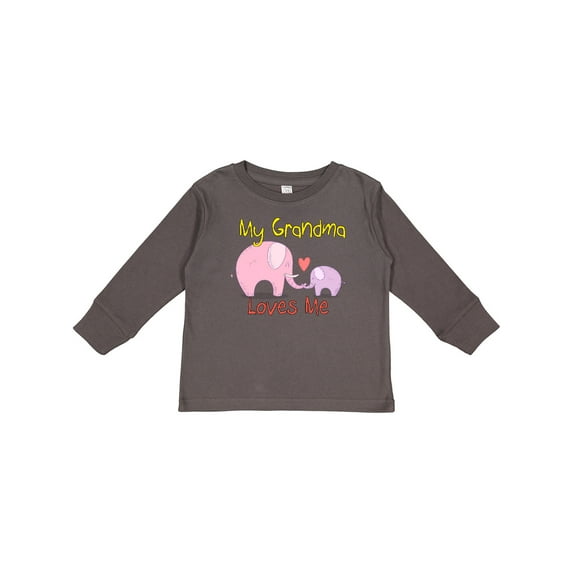 Inktastic My Grandma Loves Me Boys or Girls Long Sleeve Toddler T-Shirt