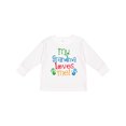 thumbnail image 1 of Inktastic My Grandma Loves Me Boys or Girls Long Sleeve Toddler T-Shirt, 1 of 5
