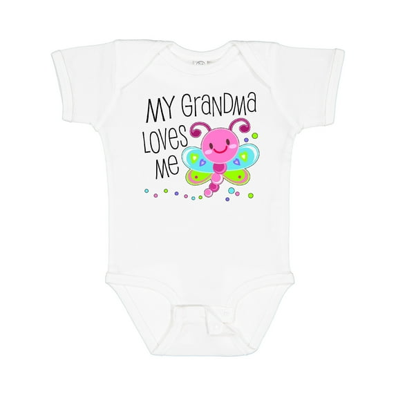 Inktastic My Grandma Loves Me Cute Dragonfly Boys or Girls Baby Bodysuit