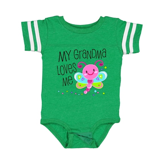 Inktastic My Grandma Loves Me Cute Dragonfly Boys or Girls Baby Bodysuit