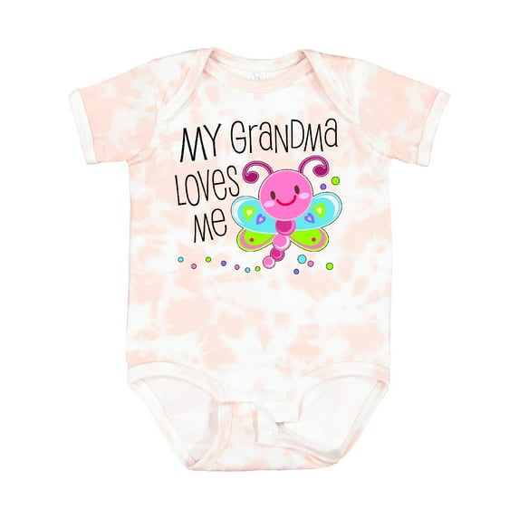 Inktastic My Grandma Loves Me Cute Dragonfly Boys or Girls Baby Bodysuit