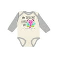 thumbnail image 1 of Inktastic My Grandma Loves Me Cute Dragonfly Boys or Girls Long Sleeve Baby Bodysuit, 1 of 5