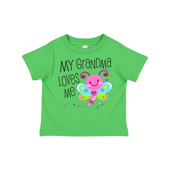 Inktastic My Grandma Loves Me- Cute Dragonfly Boys or Girls Toddler T-Shirt