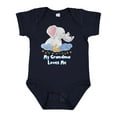 thumbnail image 1 of Inktastic My Grandma Loves Me Cute Elephants Clouds Moon and Stars Boys or Girls Baby Bodysuit, 1 of 5