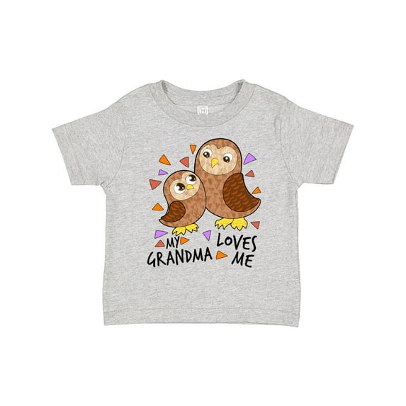 Inktastic My Grandma Loves Me- Cute Owl Family Boys or Girls Toddler T-Shirt
