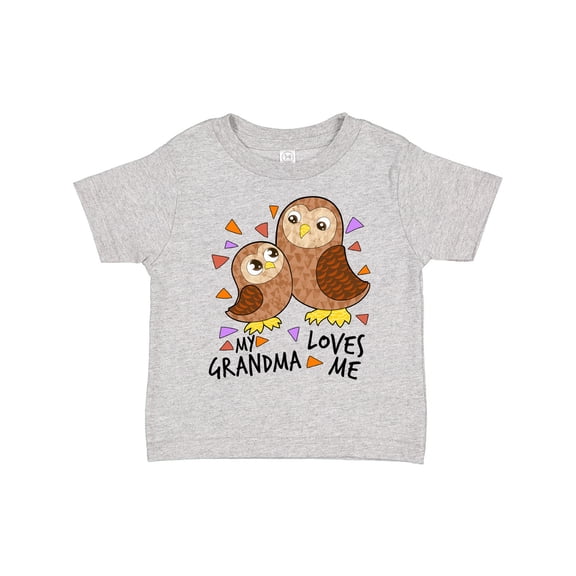 Inktastic My Grandma Loves Me- Cute Owl Family Boys or Girls Toddler T-Shirt