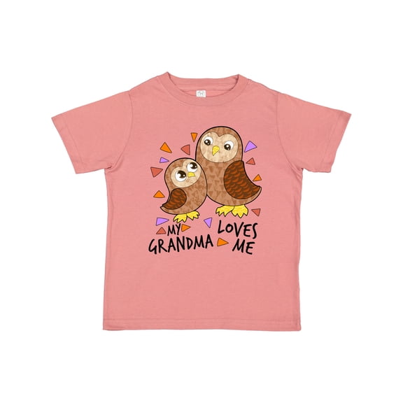 Inktastic My Grandma Loves Me- Cute Owl Family Boys or Girls Toddler T-Shirt