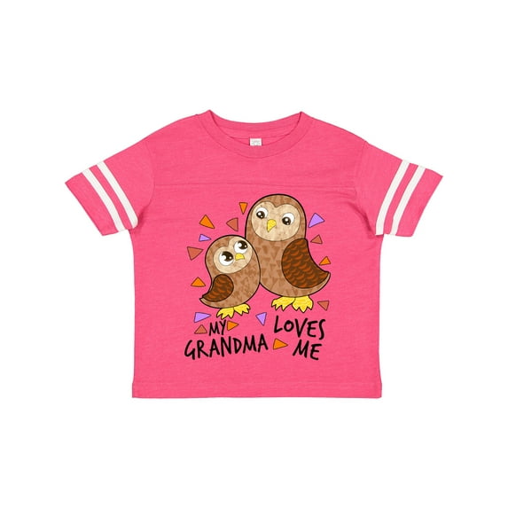Inktastic My Grandma Loves Me- Cute Owl Family Boys or Girls Toddler T-Shirt