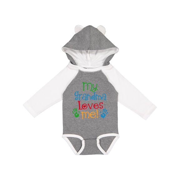 Inktastic My Grandma Loves Me Gift Boys or Girls Long Sleeve Baby Bodysuit