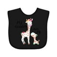 thumbnail image 1 of Inktastic My Grandma Loves Me Giraffe Boys or Girls Baby Bib, 1 of 4