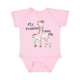 thumbnail image 1 of Inktastic My Grandma Loves Me Giraffe Boys or Girls Baby Bodysuit, 1 of 5