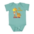 thumbnail image 1 of Inktastic My Grandma Loves Me Giraffe Boys or Girls Baby Bodysuit, 1 of 5