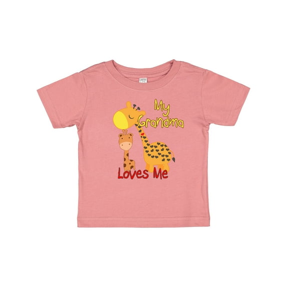 Inktastic My Grandma Loves Me Giraffe Boys or Girls Baby T-Shirt