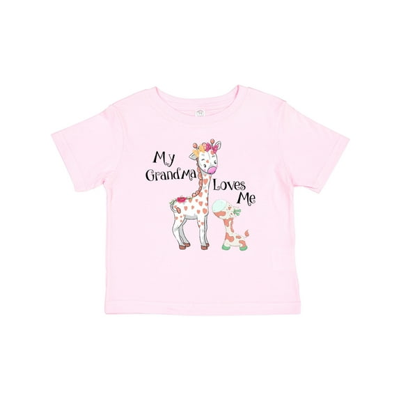 Inktastic My Grandma Loves Me Giraffe Boys or Girls Baby T-Shirt