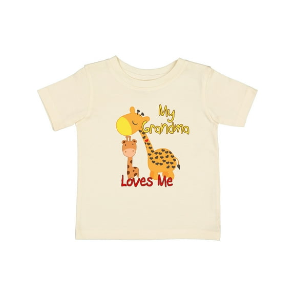Inktastic My Grandma Loves Me Giraffe Boys or Girls Baby T-Shirt