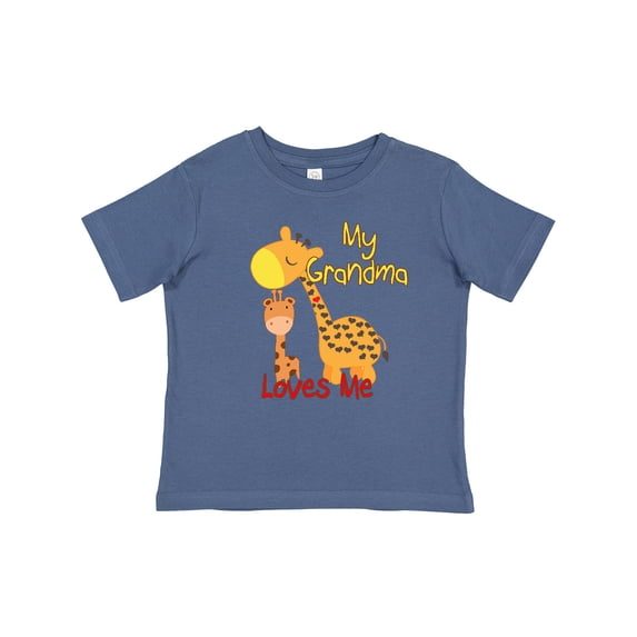 Inktastic My Grandma Loves Me Giraffe Boys or Girls Baby T-Shirt