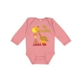 thumbnail image 1 of Inktastic My Grandma Loves Me Giraffe Boys or Girls Long Sleeve Baby Bodysuit, 1 of 5
