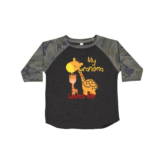 Inktastic My Grandma Loves Me Giraffe Boys or Girls Toddler T-Shirt