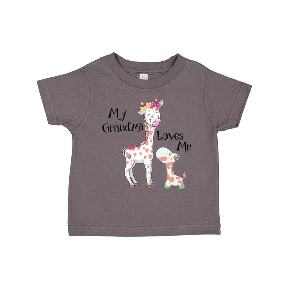 Inktastic My Grandma Loves Me Giraffe Boys or Girls Toddler T-Shirt