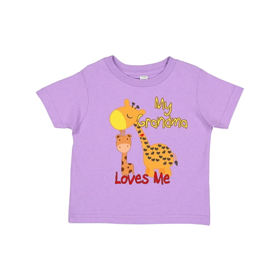 Inktastic My Grandma Loves Me Giraffe Boys or Girls Toddler T-Shirt