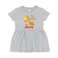 thumbnail image 1 of Inktastic My Grandma Loves Me Giraffe Girls Baby Dress, 1 of 5
