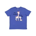 thumbnail image 1 of Inktastic My Grandma Loves Me Giraffe Youth T-Shirt, 1 of 5
