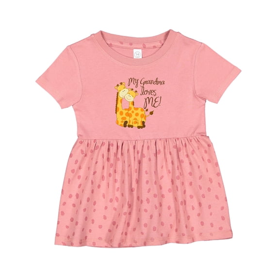 Inktastic My Grandma Loves Me Girls Baby Dress
