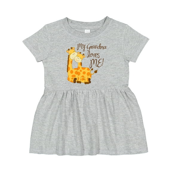 Inktastic My Grandma Loves Me Girls Baby Dress