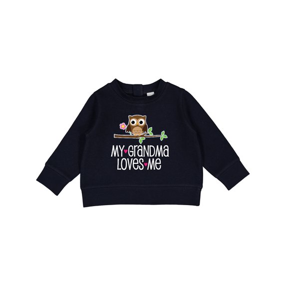 Inktastic My Grandma Loves Me Girls Baby Sweatshirt