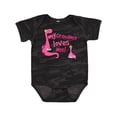 thumbnail image 1 of Inktastic My Grandma Loves Me Girls Dinosaur Girls Baby Bodysuit, 1 of 5