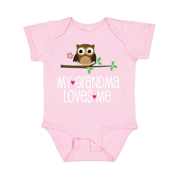 Inktastic My Grandma Loves Me Girls Girls Baby Bodysuit