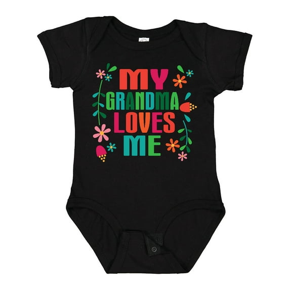 Inktastic My Grandma Loves Me Girls Girls Baby Bodysuit