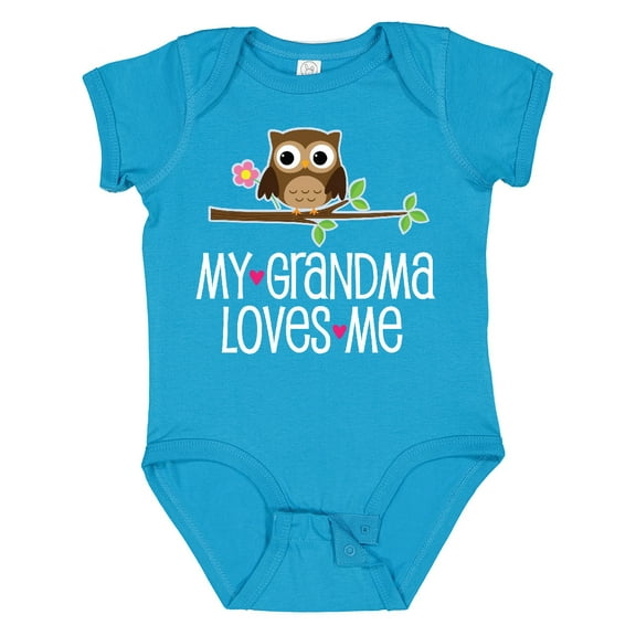 Inktastic My Grandma Loves Me Girls Girls Baby Bodysuit