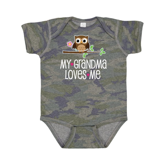 Inktastic My Grandma Loves Me Girls Girls Baby Bodysuit