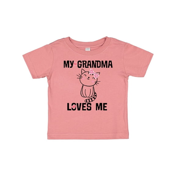 Inktastic My Grandma Loves Me Girls Kitty Girls Baby T-Shirt