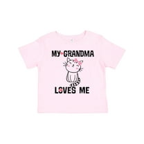 Inktastic My Grandma Loves Me Girls Kitty Girls Toddler T-Shirt