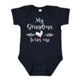thumbnail image 1 of Inktastic My Grandma Loves Me Heart Grandchild Boys or Girls Baby Bodysuit, 1 of 5