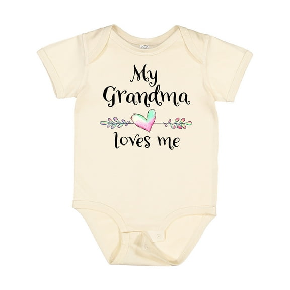 Inktastic My Grandma Loves Me Heart Grandchild Boys or Girls Baby Bodysuit