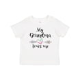 thumbnail image 1 of Inktastic My Grandma Loves Me Heart Grandchild Boys or Girls Baby T-Shirt, 1 of 5