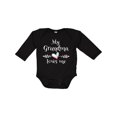 thumbnail image 1 of Inktastic My Grandma Loves Me Heart Grandchild Boys or Girls Long Sleeve Baby Bodysuit, 1 of 5