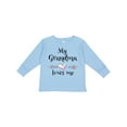 thumbnail image 1 of Inktastic My Grandma Loves Me Heart Grandchild Boys or Girls Long Sleeve Toddler T-Shirt, 1 of 5