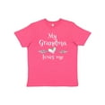 thumbnail image 1 of Inktastic My Grandma Loves Me Heart Grandchild Youth T-Shirt, 1 of 5