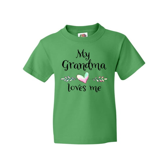 Inktastic My Grandma Loves Me- Heart Grandchild Youth T-Shirt