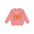 thumbnail image 1 of Inktastic My Grandma Loves Me Heart and Flowers Toddler Sweatshirt, 1 of 4