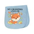 thumbnail image 1 of Inktastic My Grandma Loves Me Little Fox Baby Burp Cloth, 1 of 3