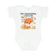 thumbnail image 1 of Inktastic My Grandma Loves Me Little Fox Boys or Girls Baby Bodysuit, 1 of 5