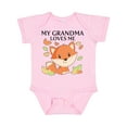 thumbnail image 1 of Inktastic My Grandma Loves Me Little Fox Boys or Girls Baby Bodysuit, 1 of 5