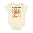 thumbnail image 1 of Inktastic My Grandma Loves Me Little Fox Boys or Girls Baby Bodysuit, 1 of 5